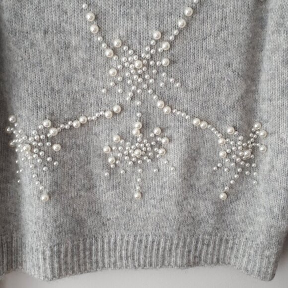 Truth by Republic Women's Knit Gray Pearl Pullover Sweater Size L - Picture 3 of 9